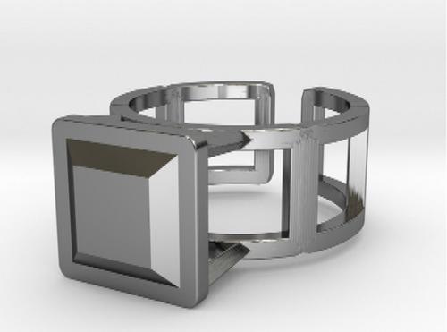 Square Wire Ring 17.53mm with Square Gem preview image